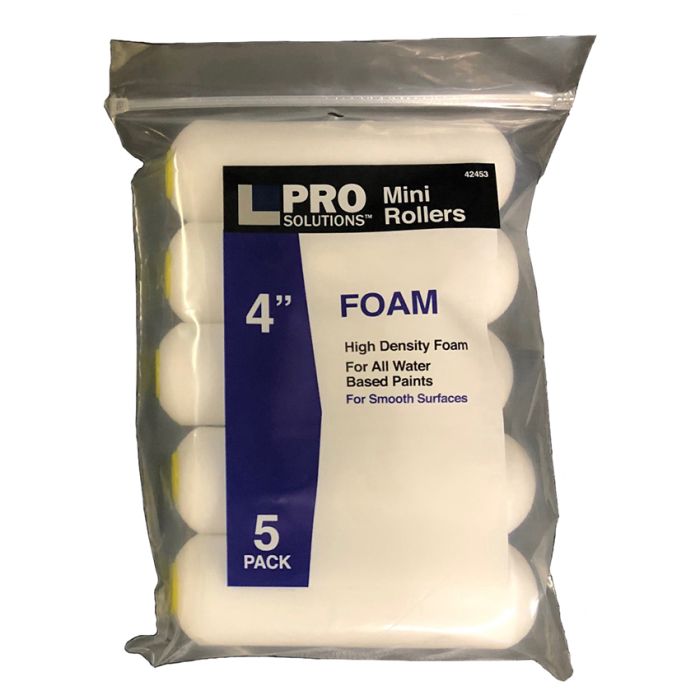 4" Pro Solutions 42453 Foam Mini-Roller Cover, 5-Pack
