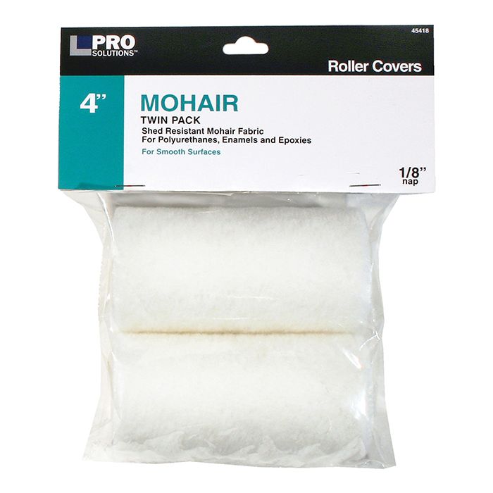 4" x 1/8" Nap Pro Solutions 45418 Mohair Roller Cover, 2-Pack