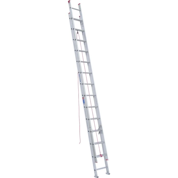 Werner 28 Ft. Aluminum Extension Ladder with 200 Lb. Load Capacity Type III Duty Rating