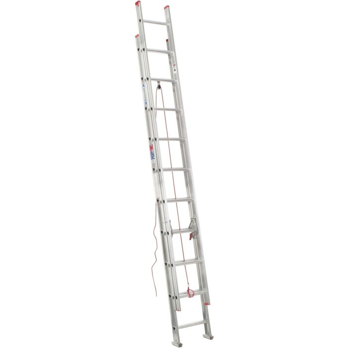 Werner 20 Ft. Aluminum Extension Ladder with 200 Lb. Load Capacity Type III Duty Rating
