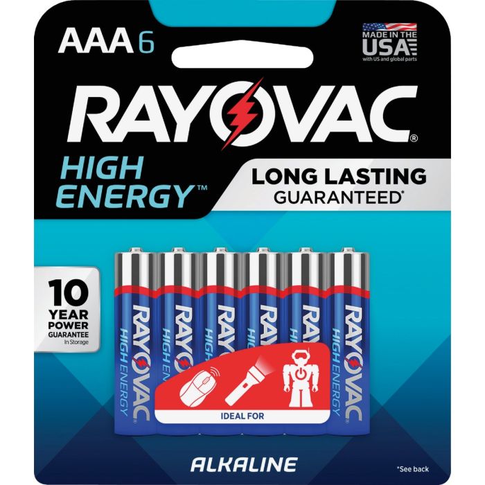Rayovac High Energy AAA Alkaline Battery (6-Pack)