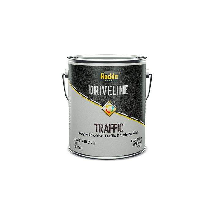 Image of Rodda Yellow Driveline Traffic Exterior Waterborne Acrylic Emulsion Striping Paint 1 Gallon